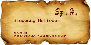 Szepessy Heliodor névjegykártya